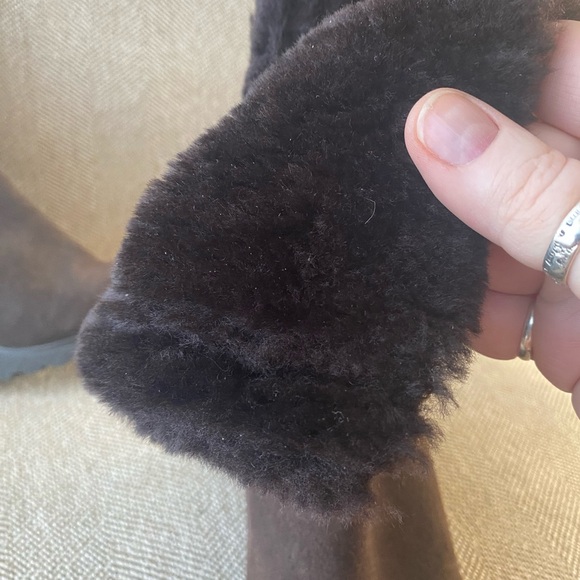 La Canadienne Brown Suede Waterproof Platform Heel Winter Fur Lined Boot. Sz. 9M - Picture 13 of 13